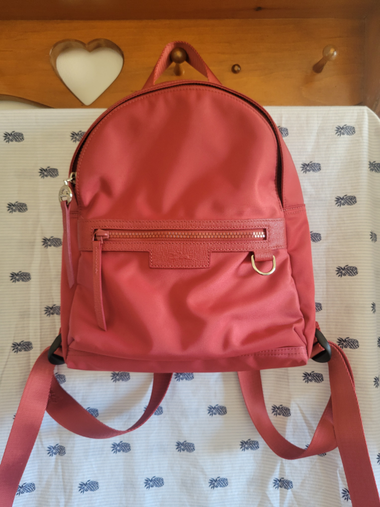 Longchamp Backpack Roseau Red Small