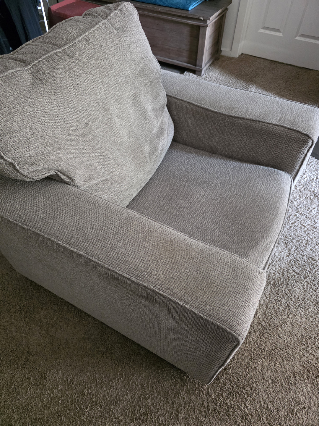 Grey Sectional Sofa with Chaise and Chair - photo 2