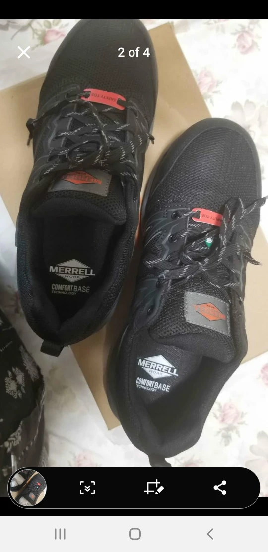 Merrell Black Safety Toe Shoes - Size 8 - photo 2