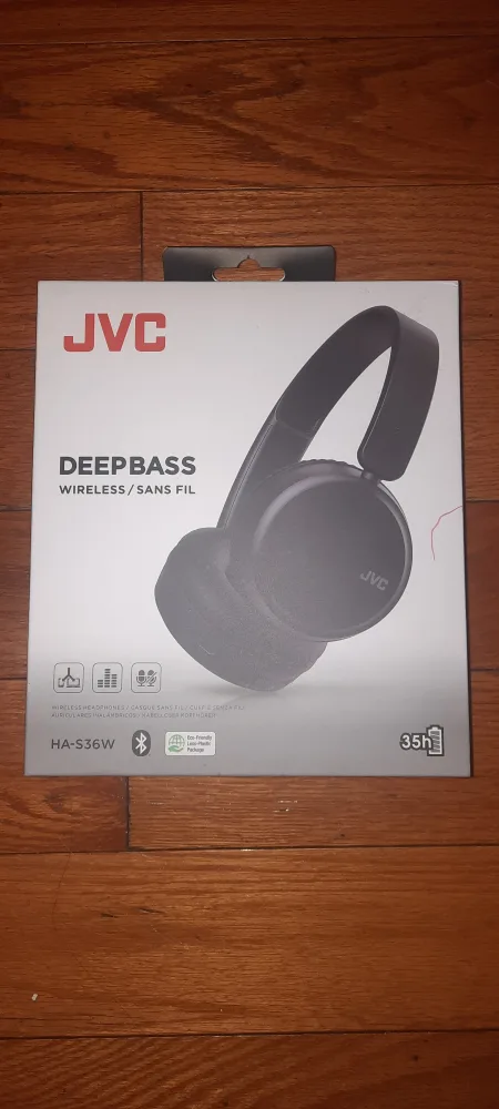 JVC Deep Bass HA-S36W Wireless Headphones - NEW