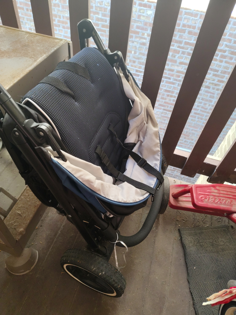 Navy Blue Baby Stroller