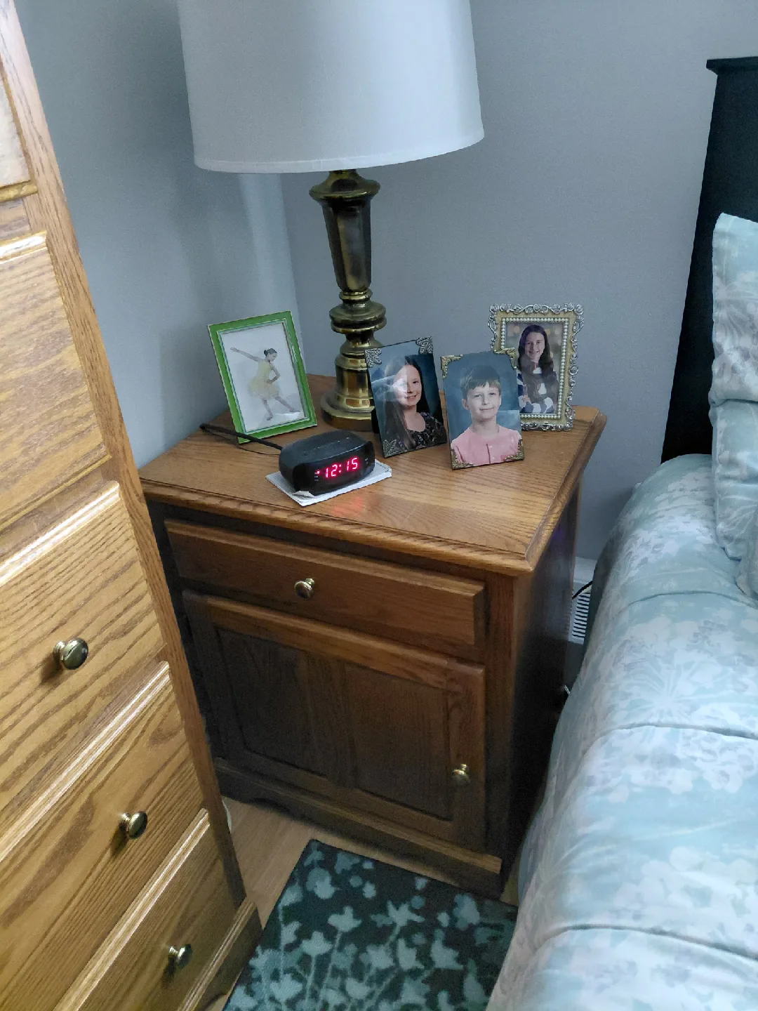 Solid Oak Bedroom Set - Dresser, Mirror, Nightstands image indicator(3)