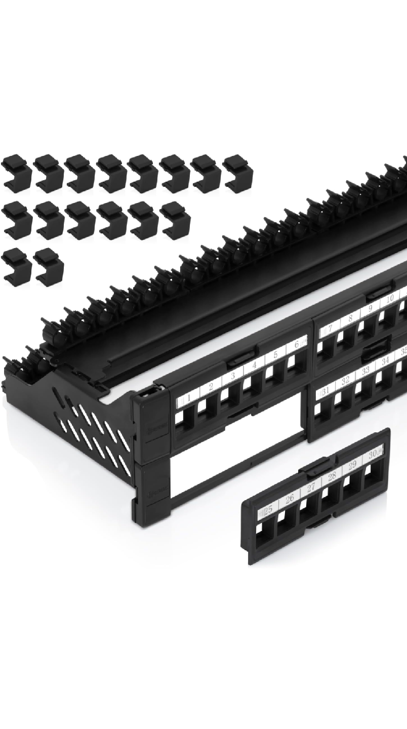 2 Pack of 48 Port Keystone Patch Panel - photo 3