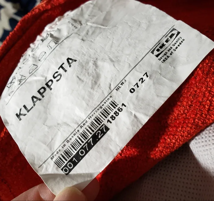 new IKEA Klappsta 2  Cushion Cover - Red image indicator(5)