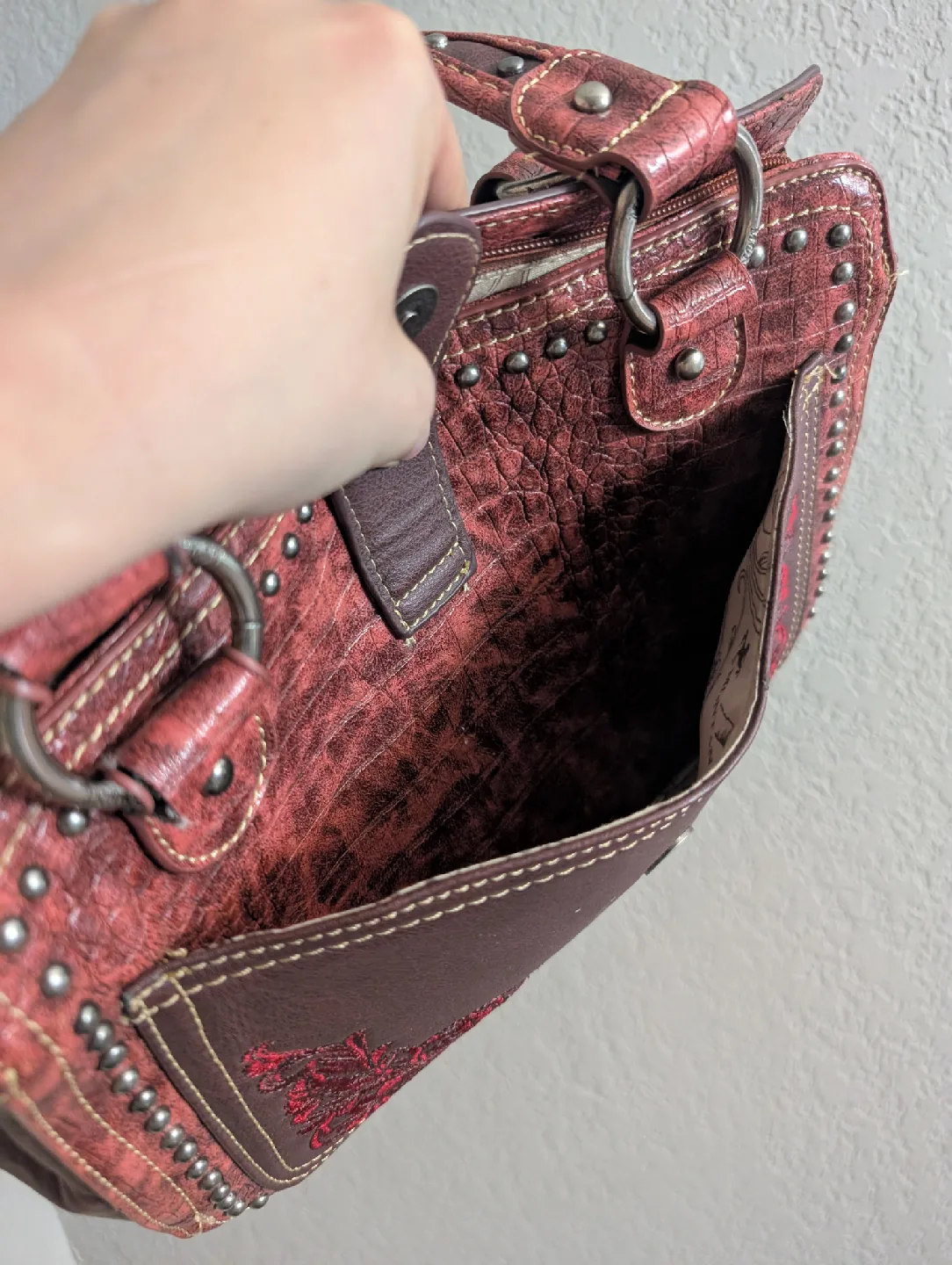 Montana West Brown Leather Purse image indicator(6)