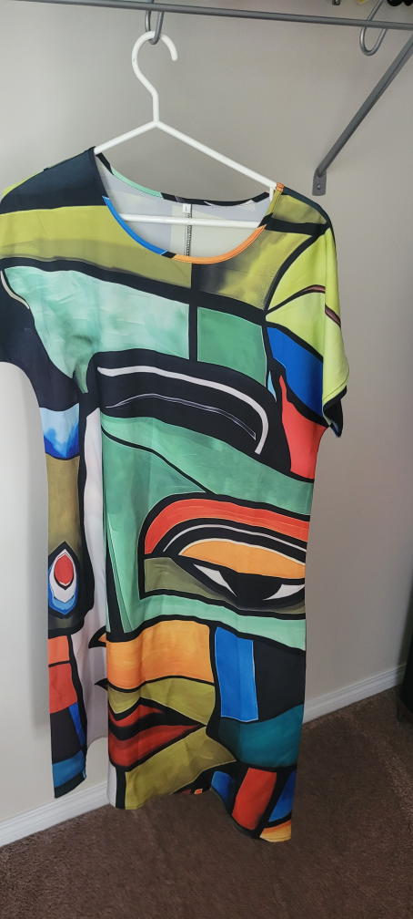 Abstract Print Dress