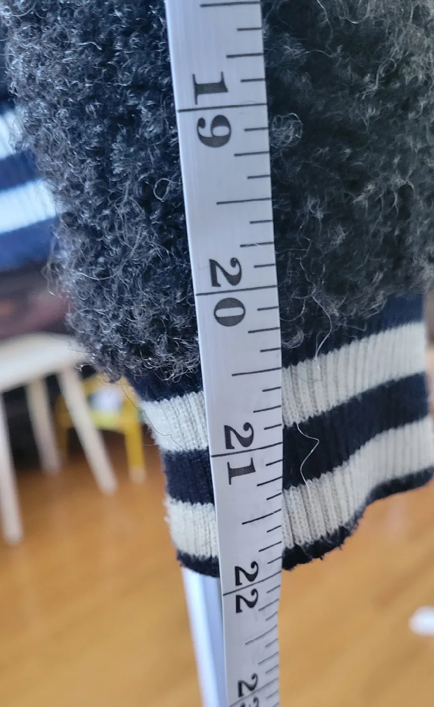 Black Wool Blend Varsity Jacket Size S image indicator(5)