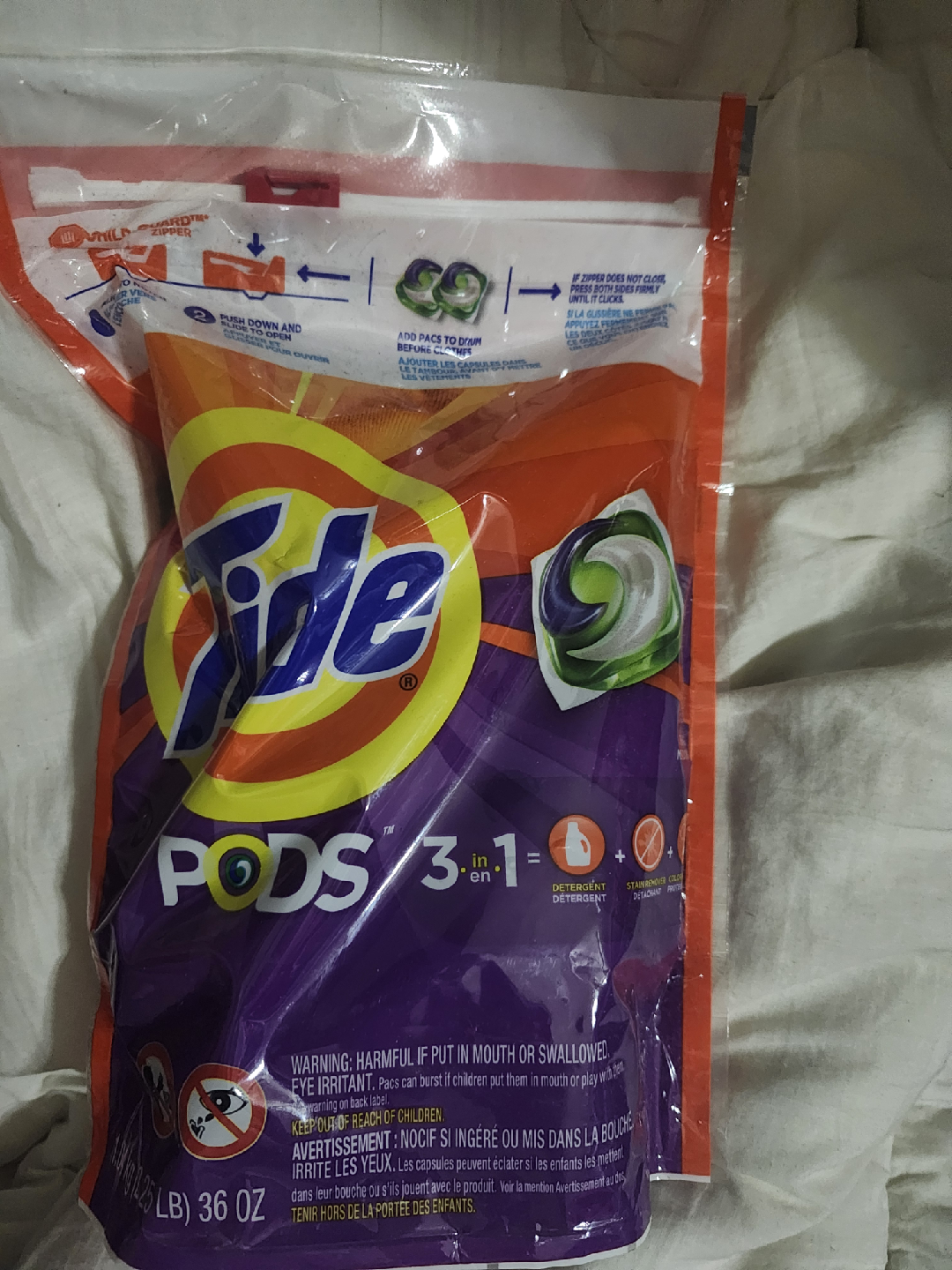 Tide Pods 3-in-1 Detergent - 36 oz,  42 pods