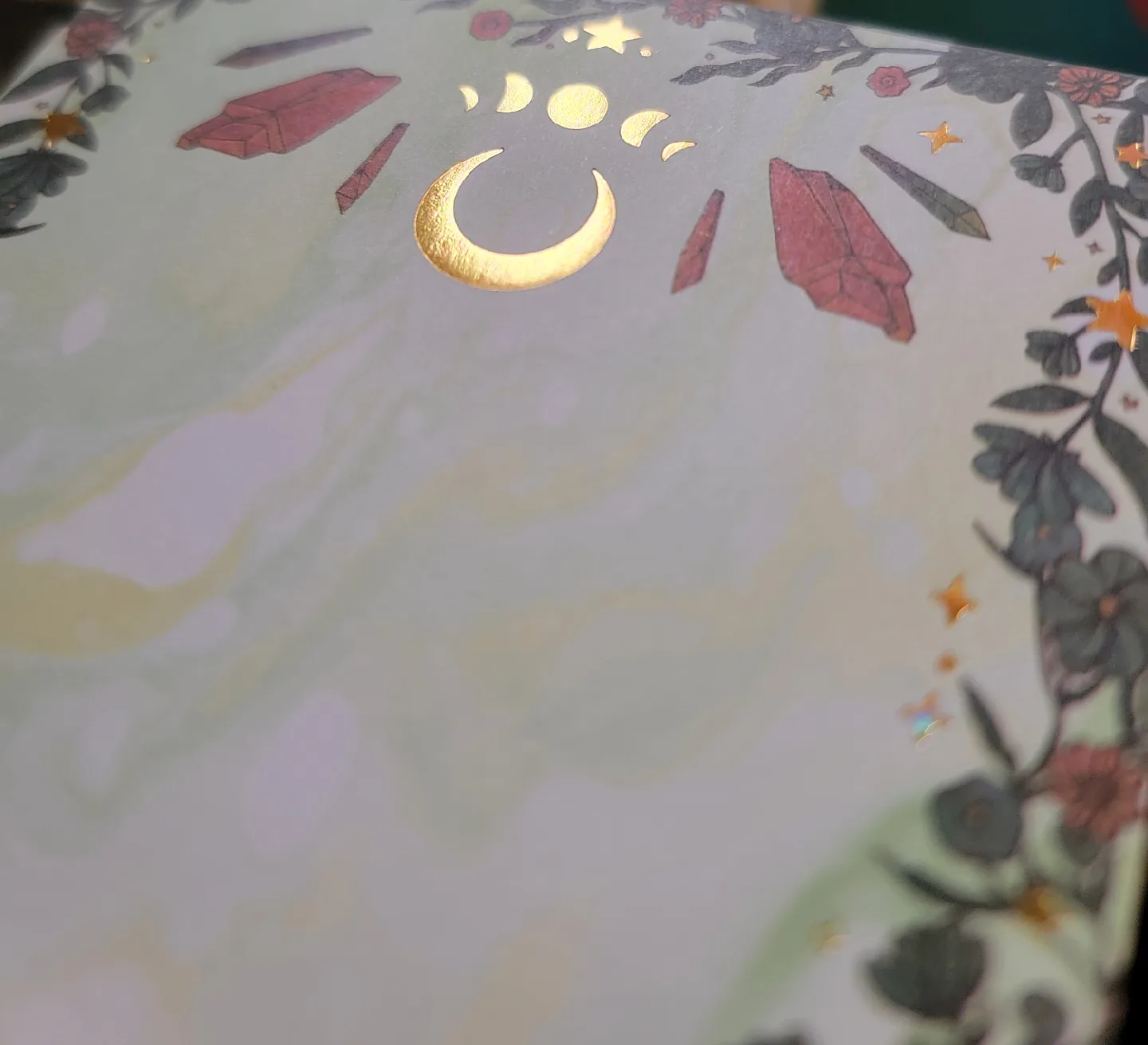 🥕 Botanical small notepad with golden iridescent details image indicator(3)