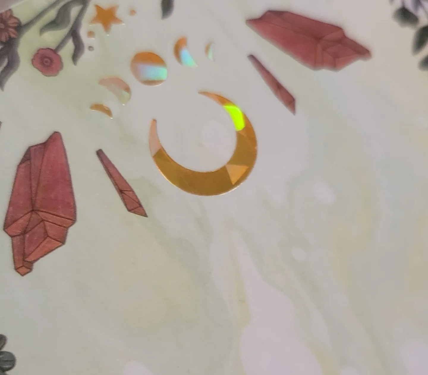 🥕 Botanical small notepad with golden iridescent details image indicator(4)