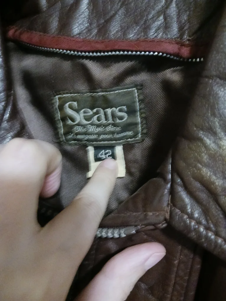 Vintage Sears Burgundy Leather Jacket image indicator(3)
