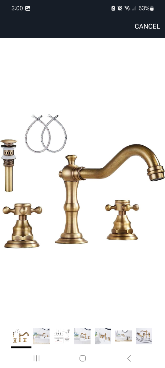 New Gold Bathroom Sink Faucet with Two Handles - photo 2
