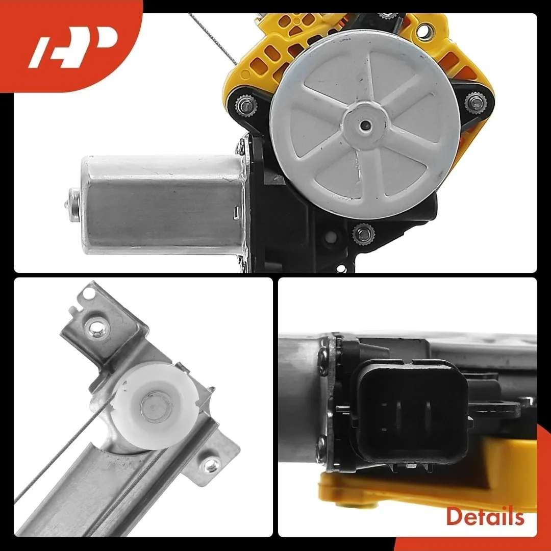 Rear Driver Side Window Regulator w/ Motor for Honda Civic Sedan image indicator(9)