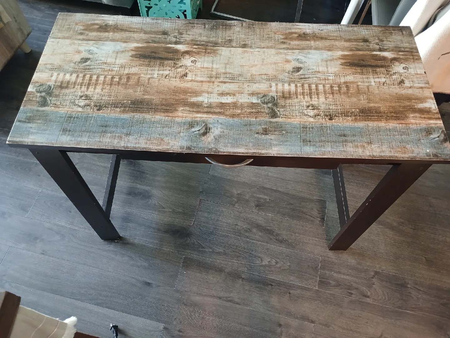 Rustic Wood Desk with Drawer image indicator(5)