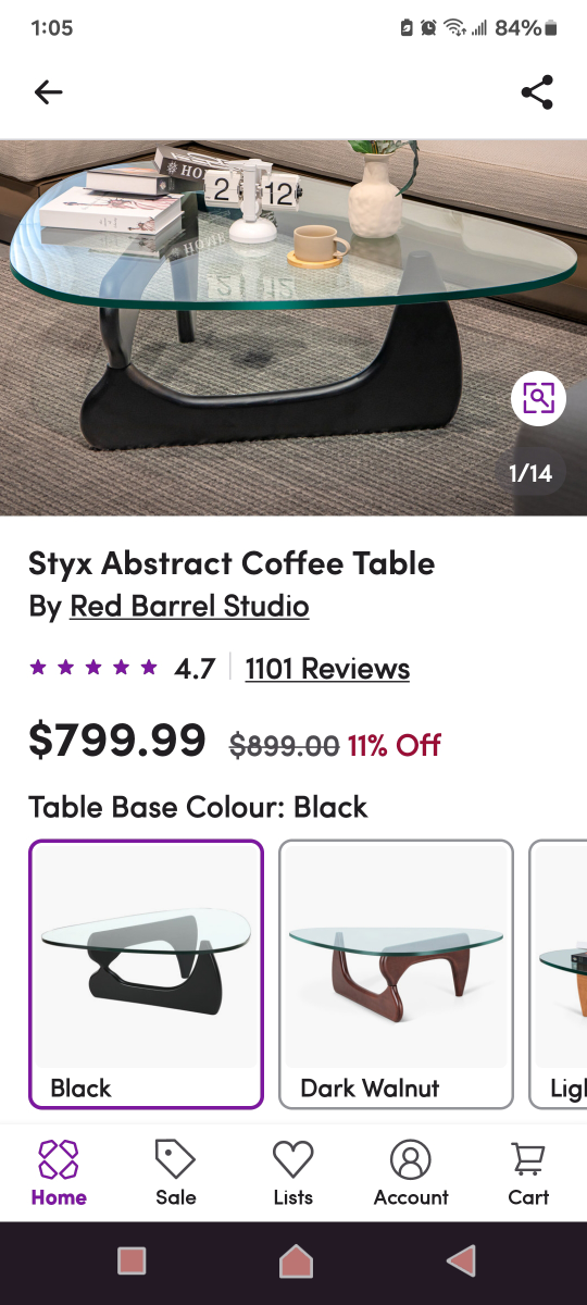 Red Barrel Studio Styx Abstract Coffee Table