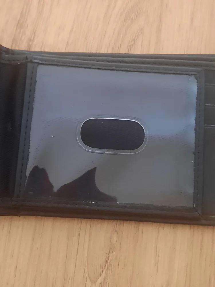 Black Leather Wallet pick up only image indicator(4)