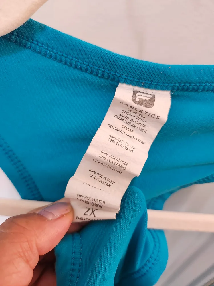 Fabletics Teal Tank Top - Size 2X thumbnail