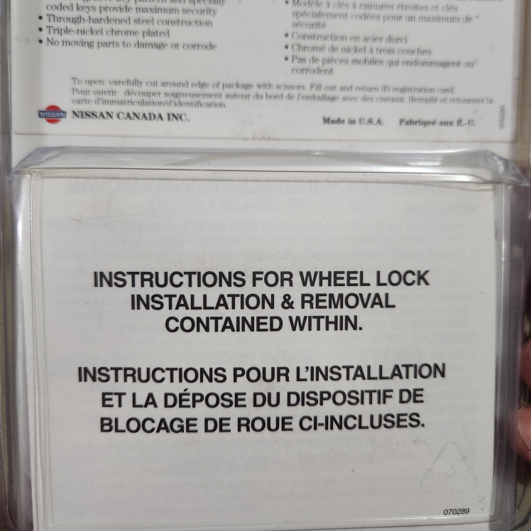 Nissan Wheel Locks 99998-A7003 - photo 4