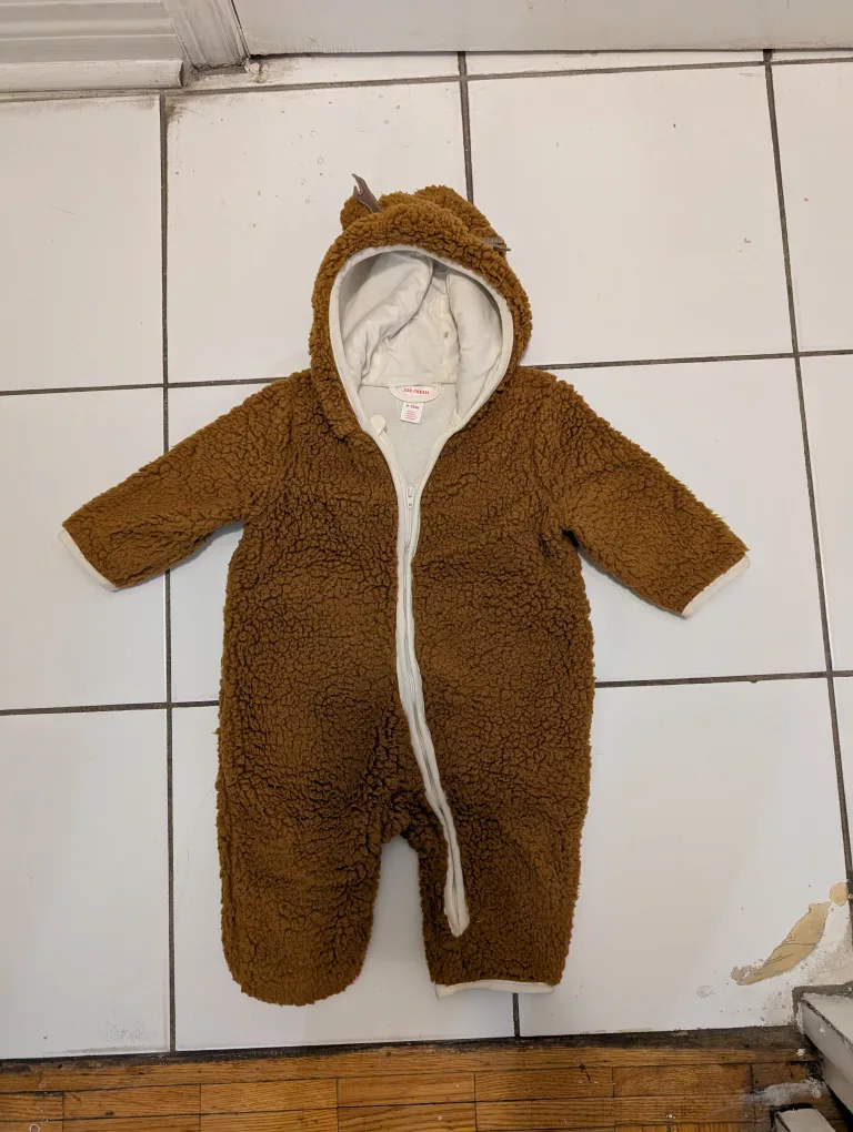 Joe Fresh Brown Bear Onesie 6-12M
