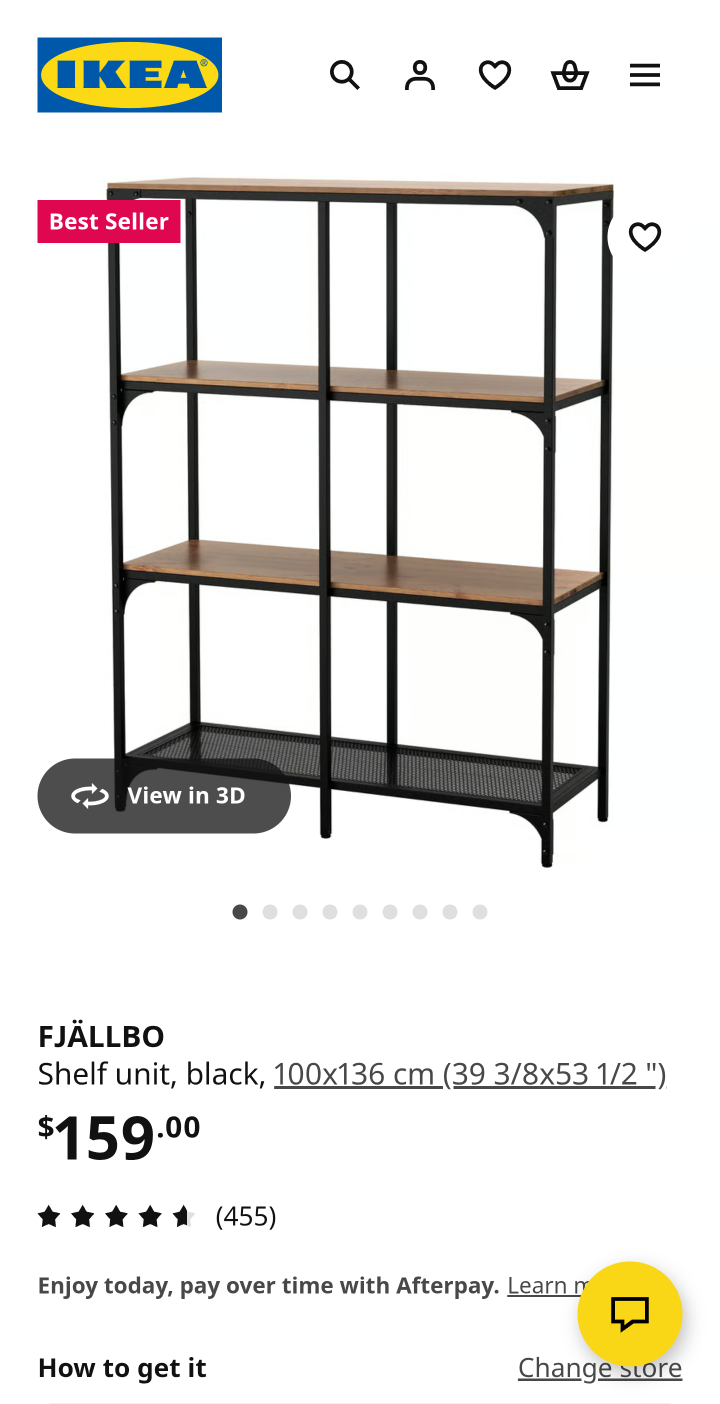 IKEA FJÄLLBO Shelf Unit - Black, 100x136 cm - photo 3