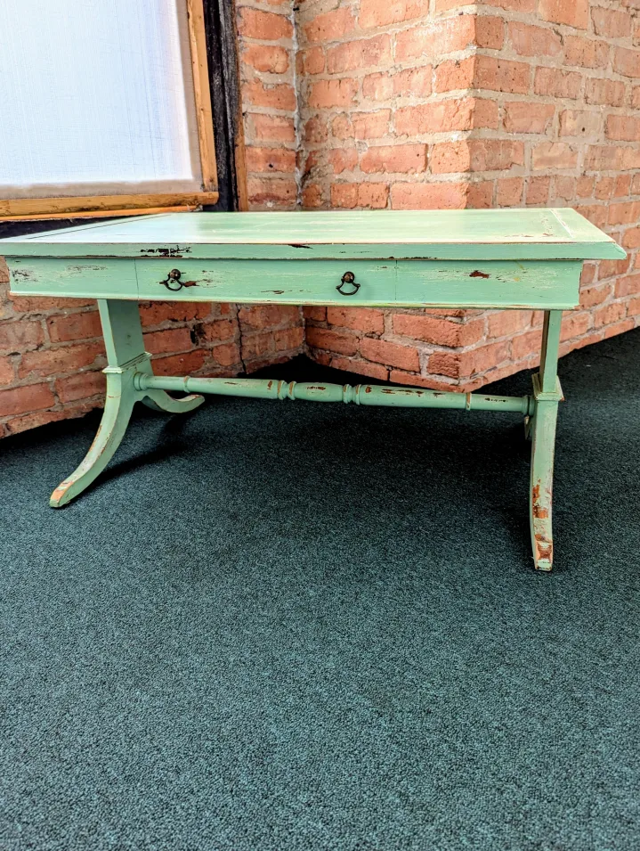 Vintage Shabby Chic Coffee Table – Distressed Wood thumbnail