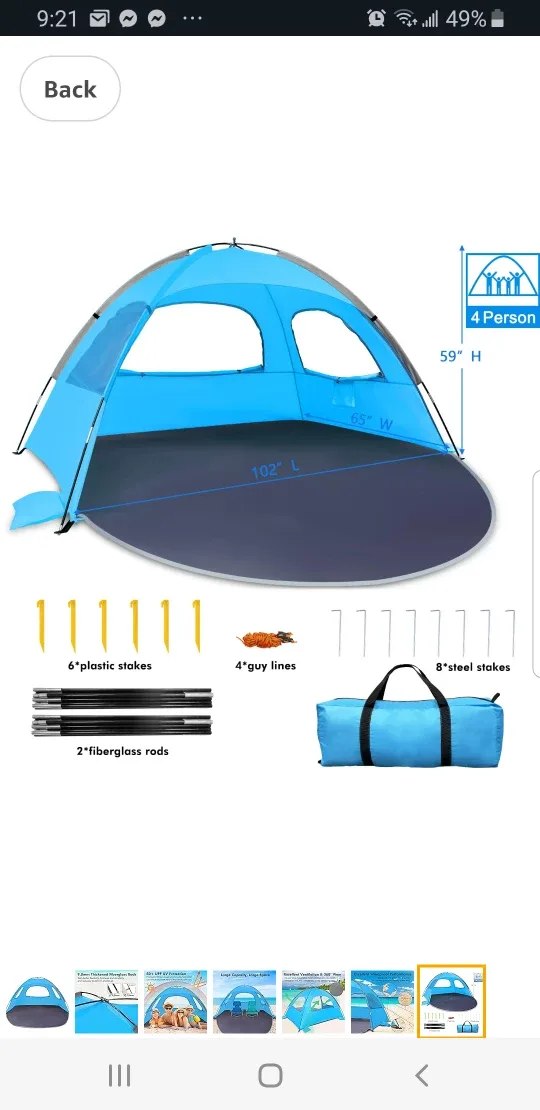 XL Beach Tent 6 person brand new image indicator(6)