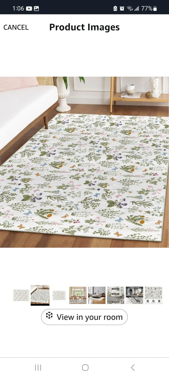New Artoid Mode Wildflower Area Rug 5x7 brand new in packing image indicator(3)