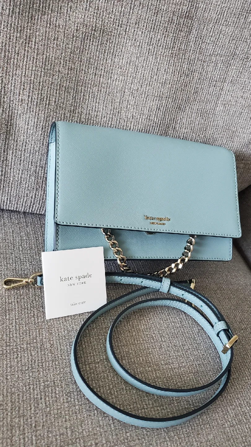 Kate Spade  Leather Crossbody Bag - Light Blue thumbnail
