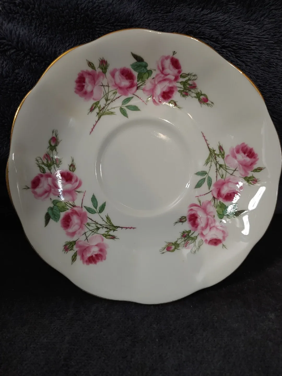 Royal Albert Pink Roses Bone China Saucer thumbnail