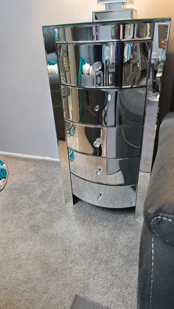 Mirrored 5-Drawer Chest thumbnail