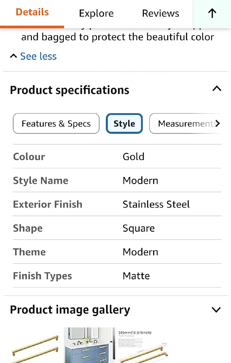 Gold Cabinet Handles image indicator(9)