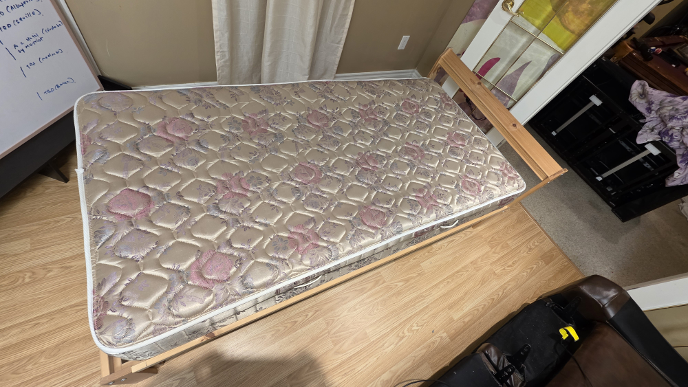 Twin Size Bed Frame and Mattress