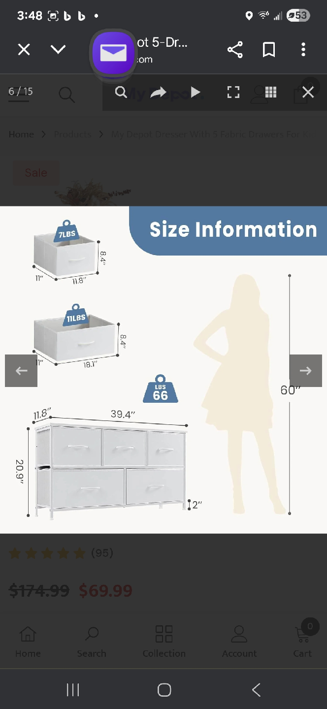 My Depot 5-Drawer Storage Tower - Black - photo 3