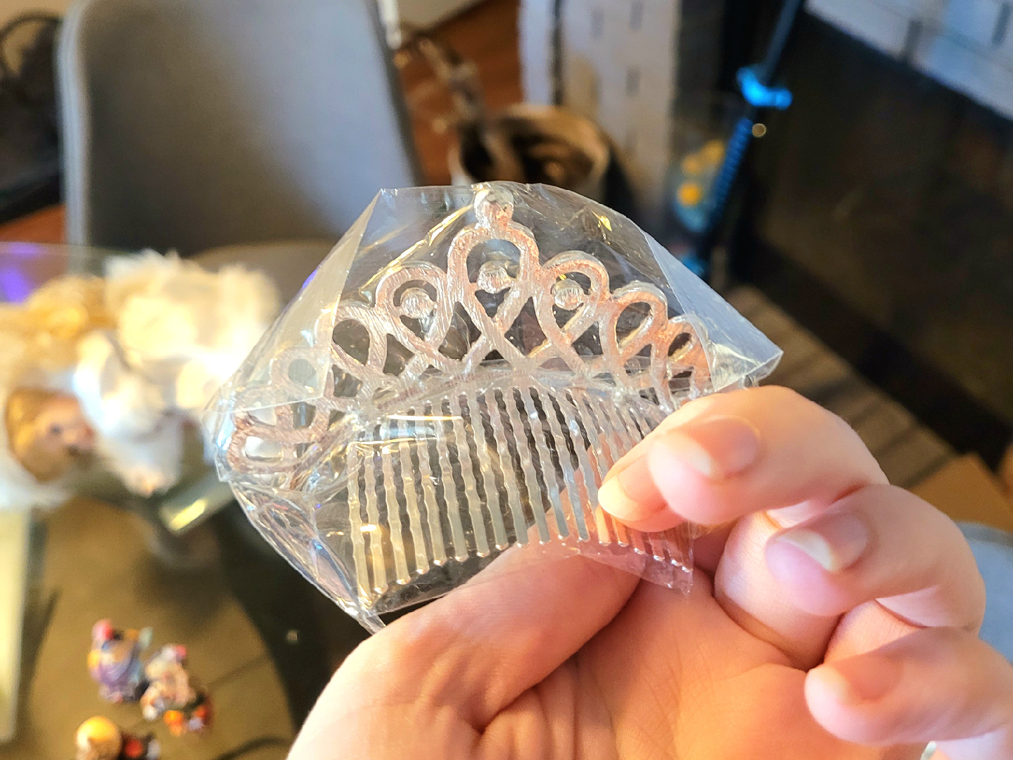 New Silver Rhinestone Tiara Comb - photo 2