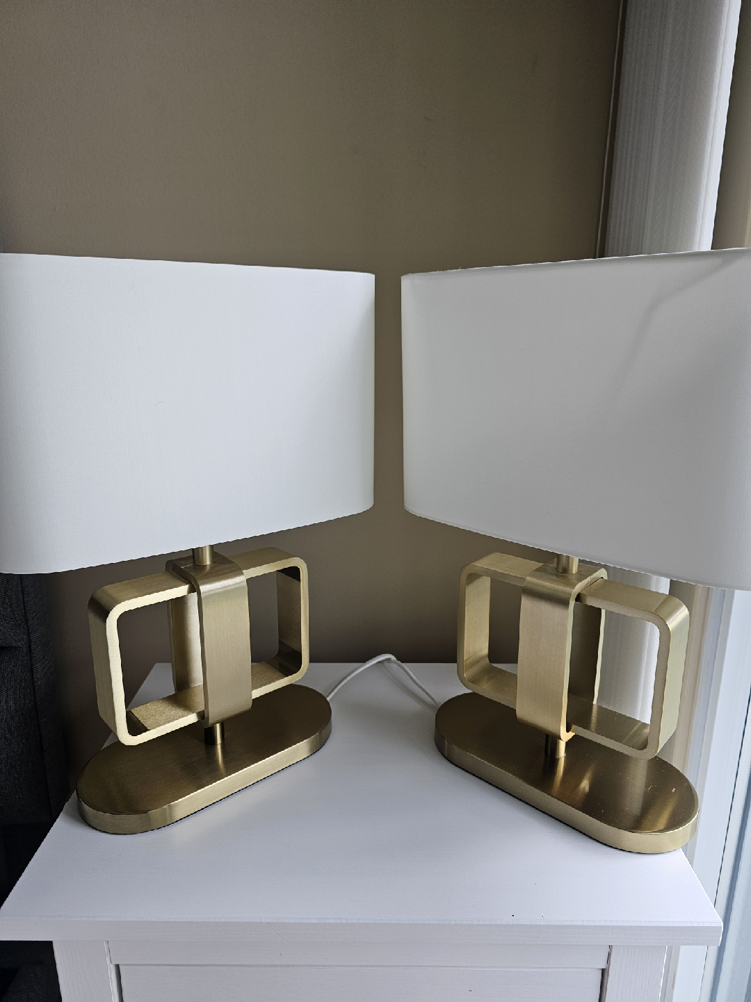 Gold Table Lamps - Pair