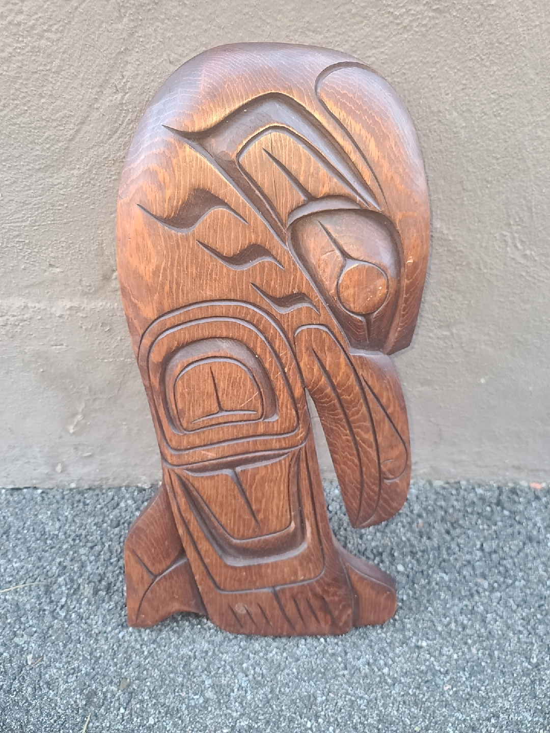 Sarah Robertson Two-Spirit Raven Wood Carving - photo 2