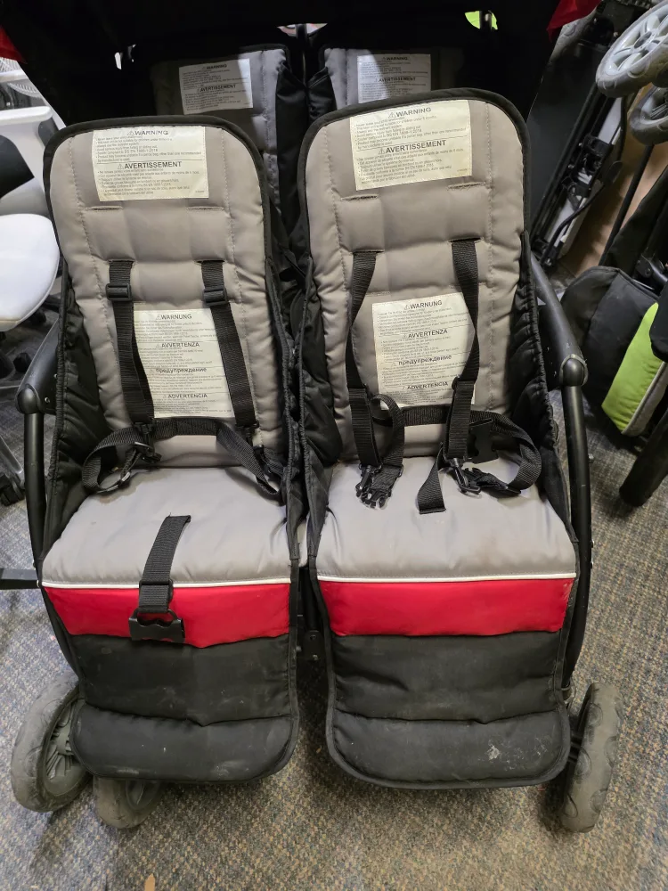 Used Red & Black Double Stroller image indicator(2)