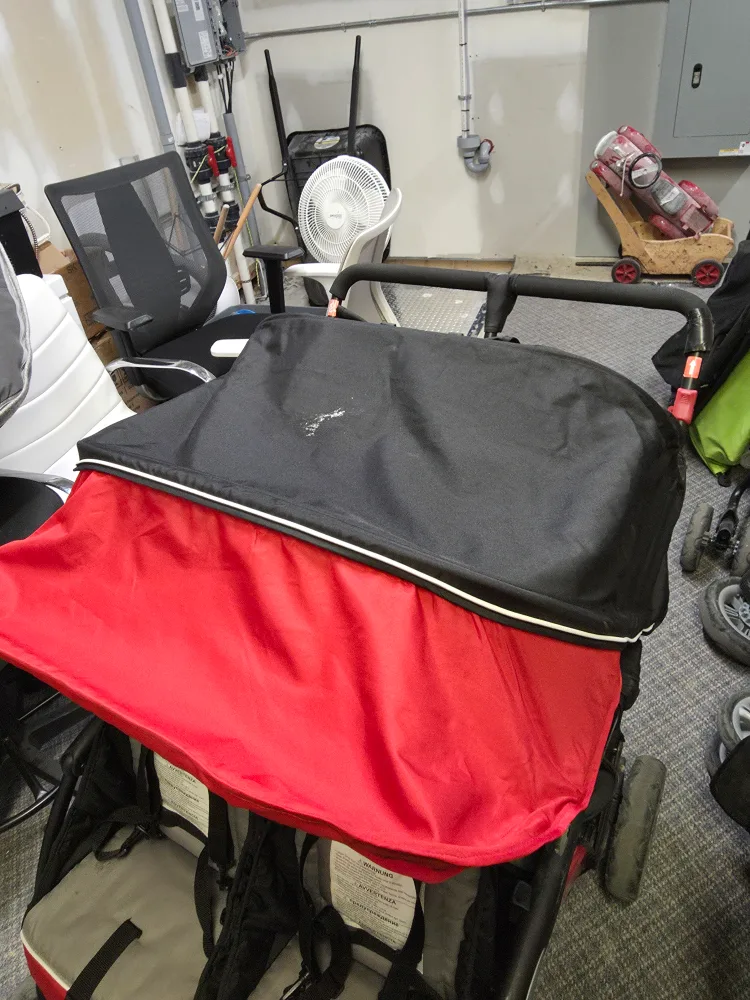 Used Red & Black Double Stroller image indicator(4)