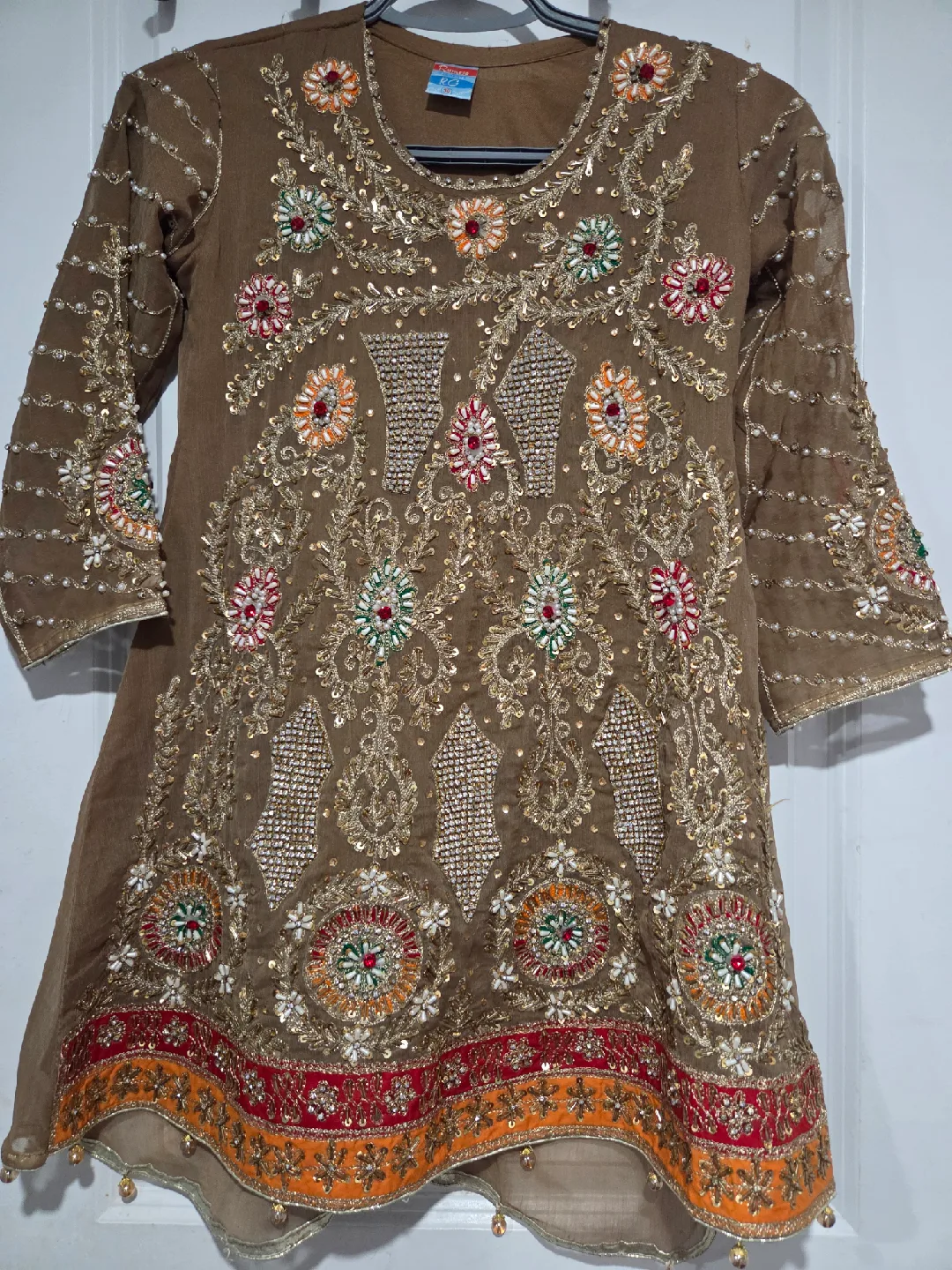 Brown Embellished Salwar Kameez thumbnail