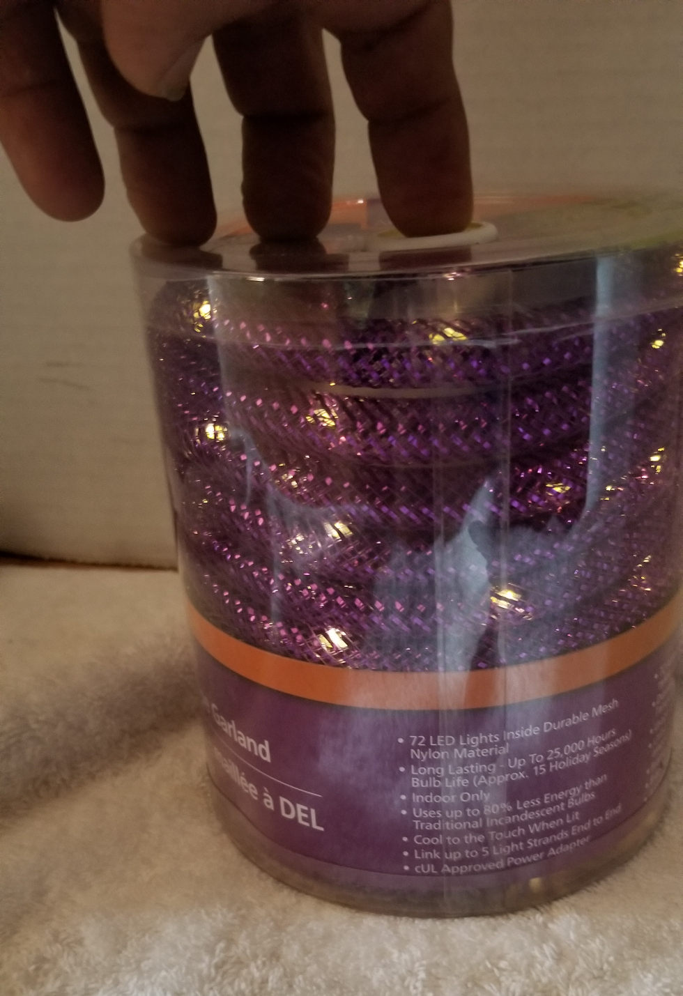 Home Accents 18 ft LED Mesh Rope Garland - Purple - photo 4