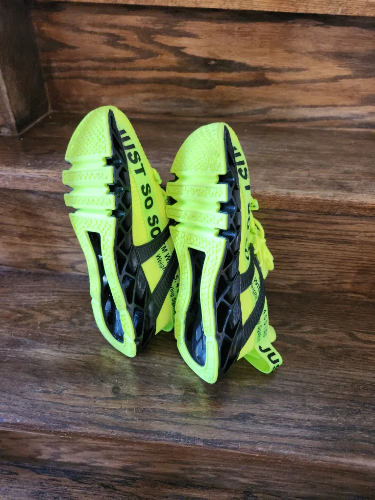 Neon Yellow Sneakers. Unisex. Men's size 8.5- 9/ W 10-10.5 image indicator(4)