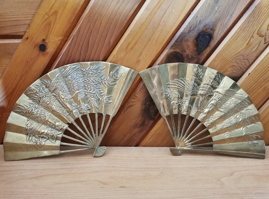 Vintage Solid Brass Phoenix Fans image indicator(2)