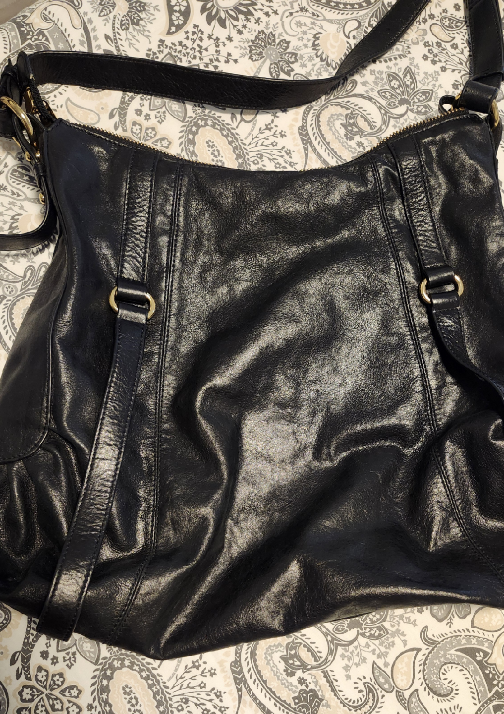 Badgley Mischka Black Leather Shoulder Bag - photo 2