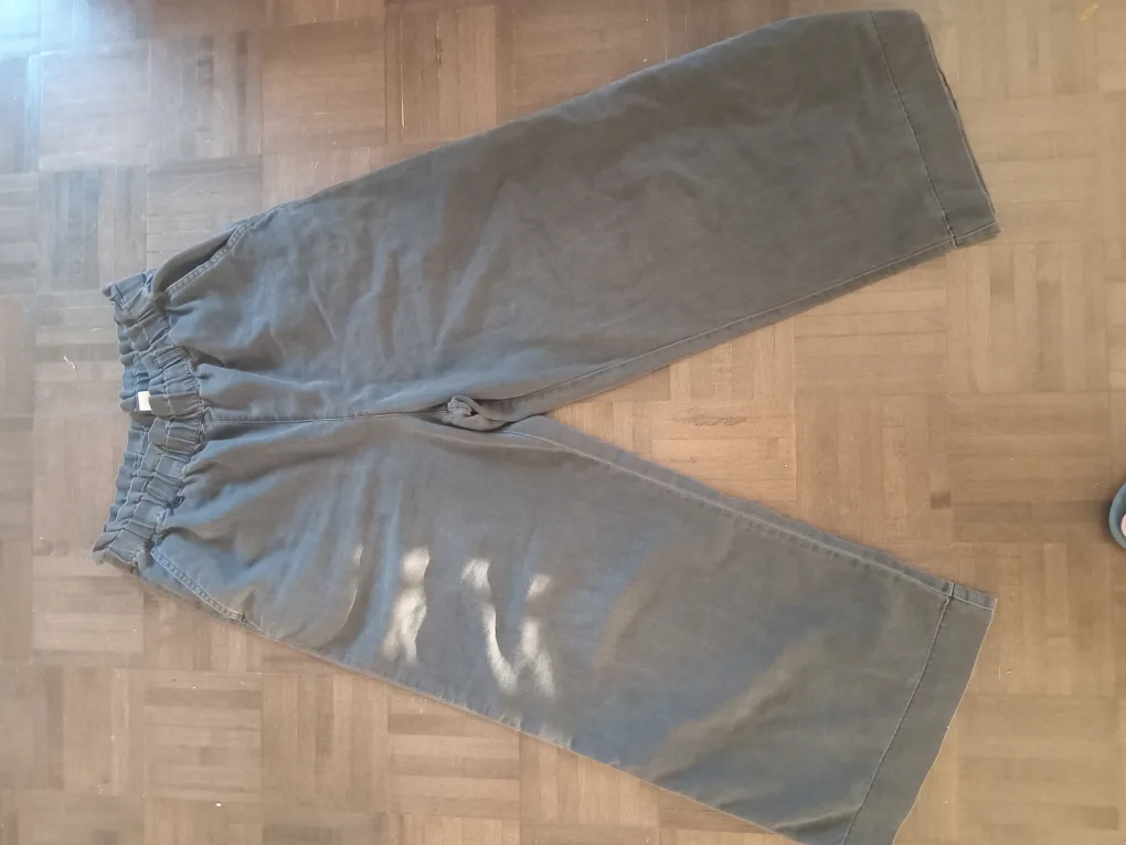 &Denim Wide Leg Cropped Pants - Size Large thumbnail