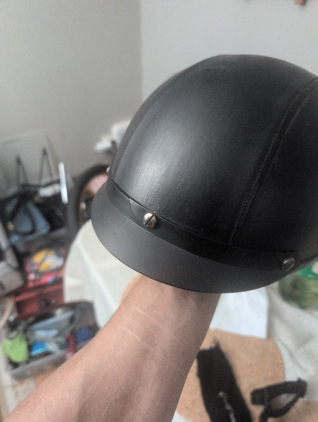 DOT Black Motorcycle Helmet - photo 2