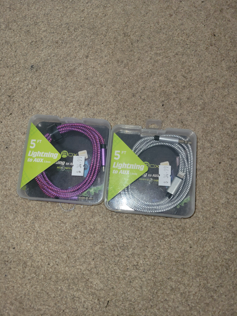 Lightning Box 5ft Lightning to AUX Cable - New!