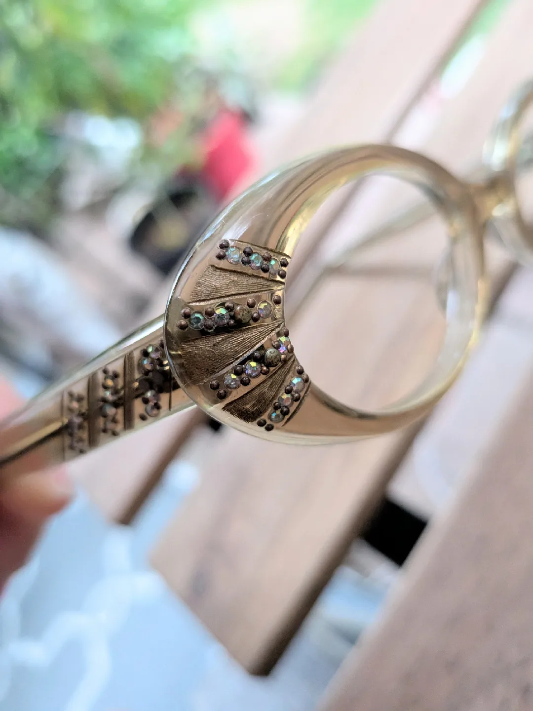 Vintage 50's era Rhinestone Glasses Frames thumbnail