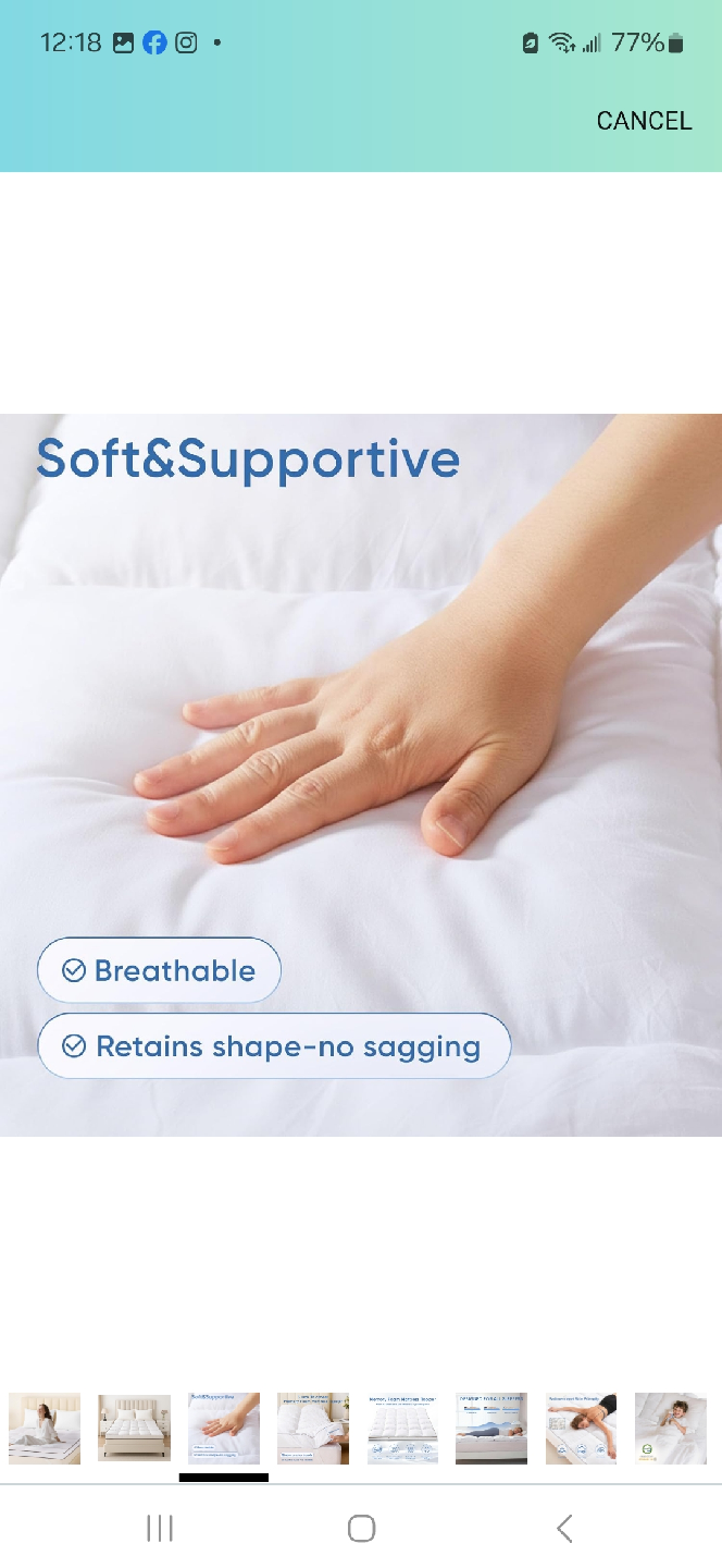 Memory Foam Mattress Topper - Machine Washable - photo 2
