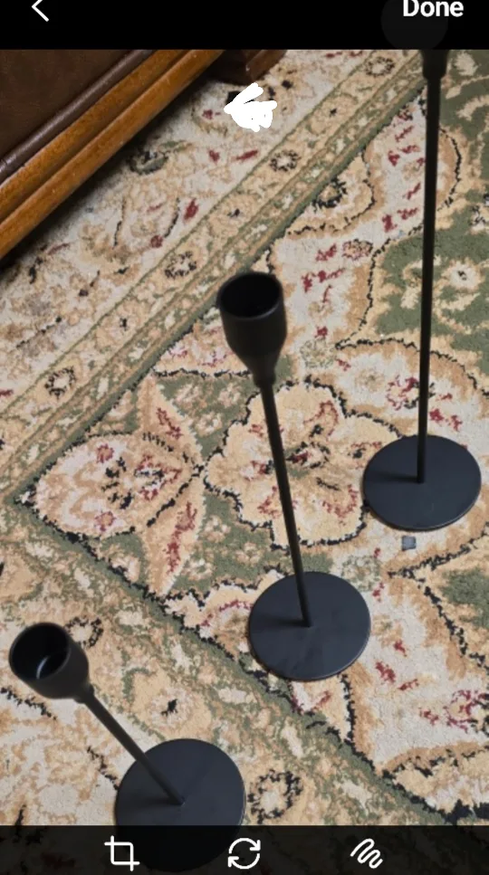 New Black Metal Candle Holders (Set of 3) image indicator(2)