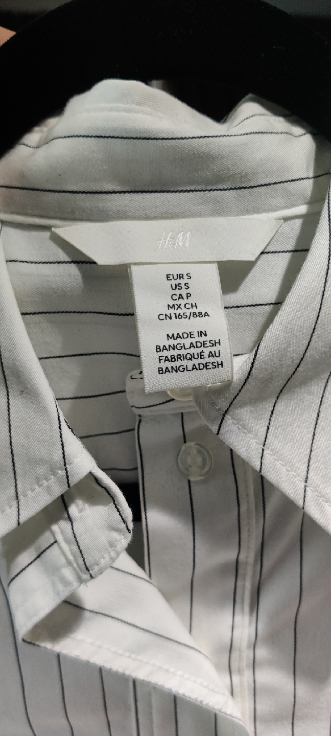 H&M White Striped Shirt - photo 4